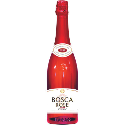 Плодовый алкогольный напиток Bosca Rose Limited газированный розовый полусладкий 7.5% 750мл