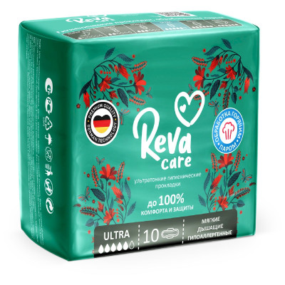 Прокладки Reva Care Ultra женские гигиенические, 10шт