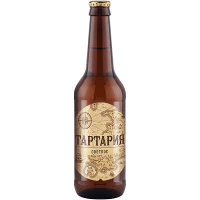 Пиво Татспиртпром Тартария светлое фильтрованное пастеризованное 4.5%, 450мл