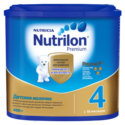 Смесь Nutrilon 4 Premium Junior сухая молочная быстрорастворимая, 400г