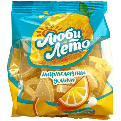 Дольки Славконд Люби Лето мармеладные со вкусом лимона, 250г