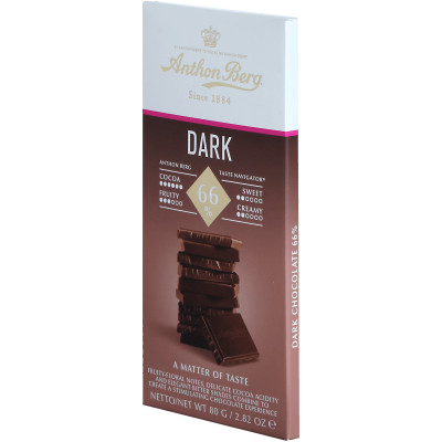 Шоколад тёмный Anthon Berg 66%, 80г