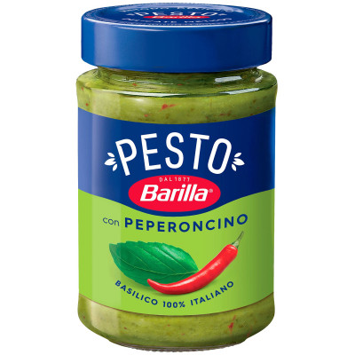 Соус Barilla Pesto Basilico e Peperoncino с базиликом и перцем чили, 195мл