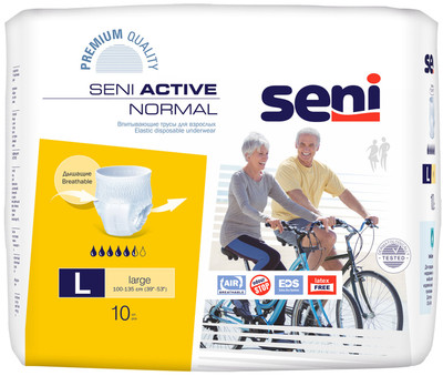 Трусы Seni Active normal large впитывающие для взрослых, 10шт