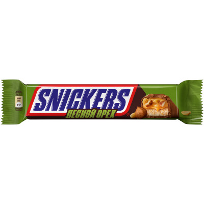 Батончик шоколадный Snickers лесной орех, 81г