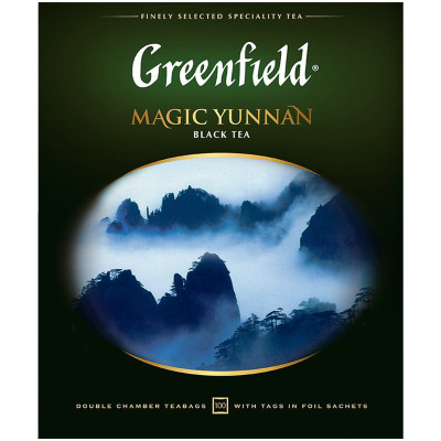 Чай Greenfield Magic Yunnan чёрный в пакетиках, 100x2г