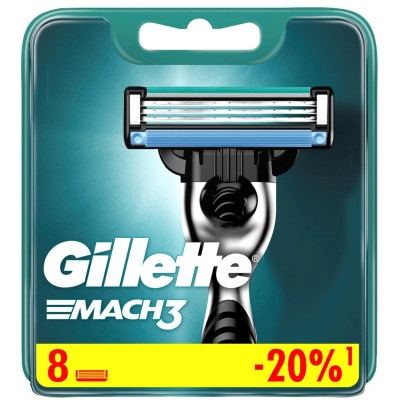 Кассеты для бритья Gillette Mach3 сменные, 8шт