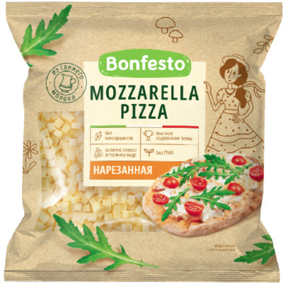 Сыр Bonfesto Моцарелла Пицца 40%, 150г