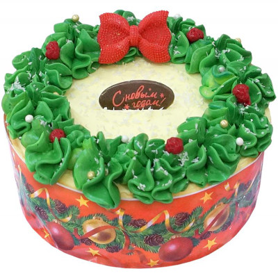 Торт бисквитный Волжский Пекарь Новогодний, 600г