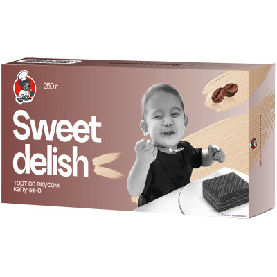 Торт Смак Sweet Delish со вкусом капучино, 250г