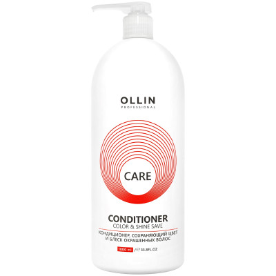 Кондиционер Ollin Professional Care сохраняющий цвет и блеск окрашенных волос, 1л