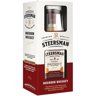 Виски Steersman в подарочной упаковке 40%, 700мл + бокал