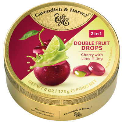 Леденцы Cavendish&Harvey Double Fruit вишня-лайм с жидким центром, 175г