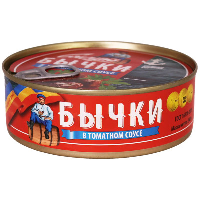 Бычки Соцпуть обжаренные в томатном соусе, 240г