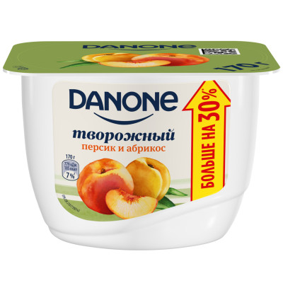 Продукт творожный Danone персик-абрикос 3.6%, 170г