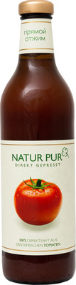 Сок Natur Pur томатный с солью прямого отжима, 750мл