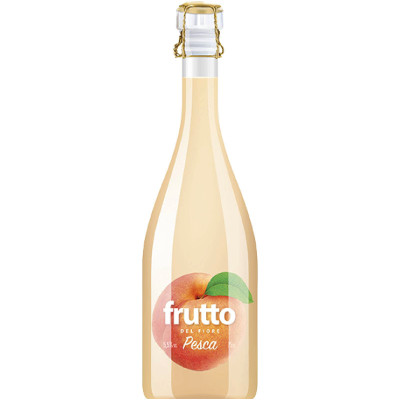 Плодовый алкогольный напиток Frutto Del Fiore Персик газированный белый полусладкий 7.5%, 750мл