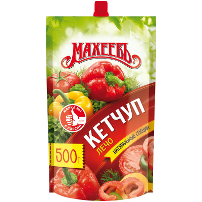 Кетчуп Махеевъ Лечо с кусочками овощей, 500г
