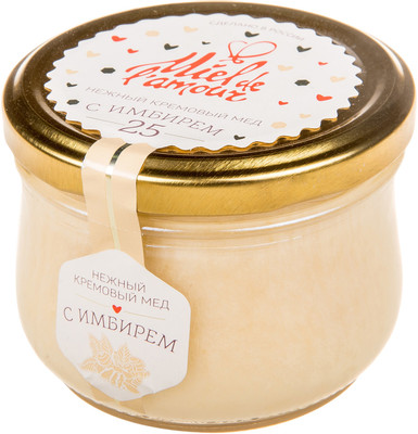 Мёд Miel de lamour кремовый с имбирём, 250г
