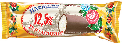 Пломбир Велрус Городецкий ванильный во взбитой шоколадной глазури 12.5%, 80г