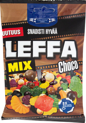 Смесь Finlandia Candy Leffa Mix Choco жевательный мармелад + шоколадное драже, 125г