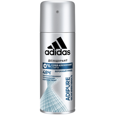 Дезодорант мужской Adidas Adipure аэрозоль, 150мл