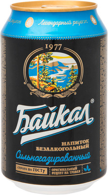 Напиток безалкогольный Байкал 1977 сильногазированный, 330мл