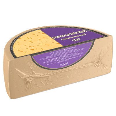 Сыр Майма-Молоко Горноалтайский сметанковый круг 50%
