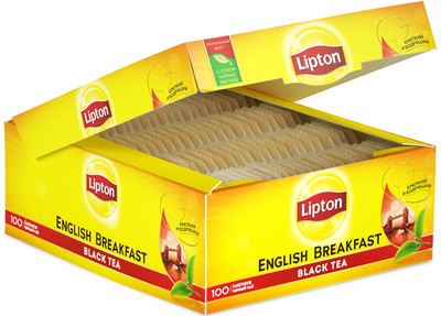 Чай Lipton Английский завтрак чёрный в пакетиках, 100х2г