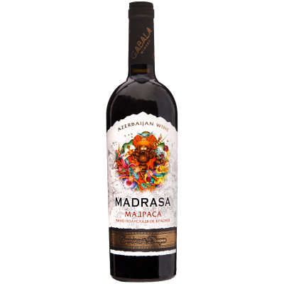 Вино Восточный Дворик Мадраса красное полусладкое 10-12%, 750мл