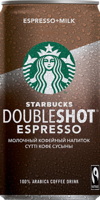Напиток молочно-кофейный Starbucks Doubleshot Espresso стерилизованный 2.6%, 200мл