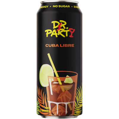 Напиток газированный Dr.Party со вкусом коктейля Cuba Libre безалкогольный, 450мл