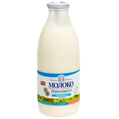 Молоко Первозданное цельное стерилизованное 3.5-4.5%, 480мл
