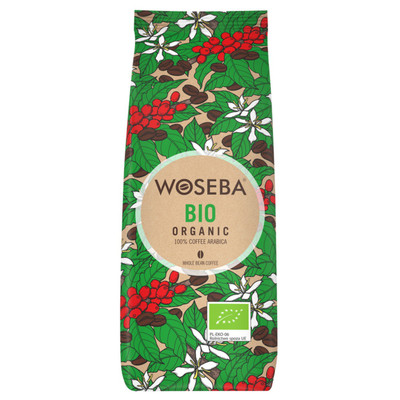 Кофе Woseba Bio Organic натуральный жареный в зёрнах органический, 500г
