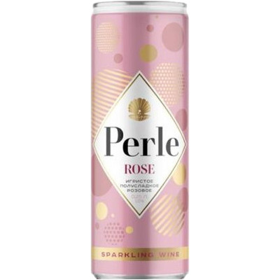 Вино игристое Perle розовое полусладкое, 250мл