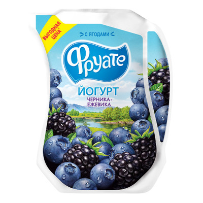 Йогурт Фруате питьевой черника-ежевика 1.5%, 950мл