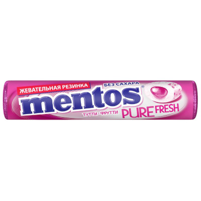 Жевательная резинка Mentos Pure Fresh Тутти Фрутти, 15.5г