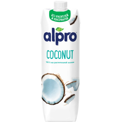 Напиток кокосовый Alpro Coconut с рисом ультрапастеризованный обогащённый кальцием, 1л