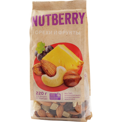 Смесь Nutberry из орехов и сухофруктов, 220г