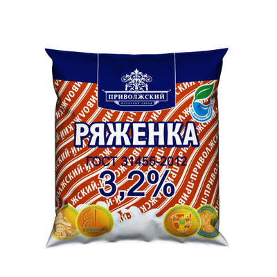 Ряженка Приволжское 3.2%, 450мл
