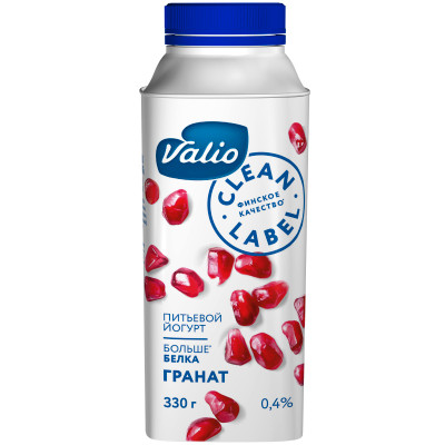 Йогурт питьевой Viola Clean Label гранат 0.4%, 330мл