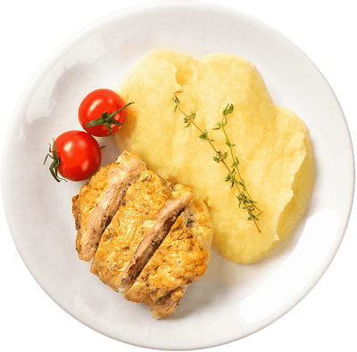 Пюре картофельное Простая Еда с тар-таром из рыбы с овощами, 250г