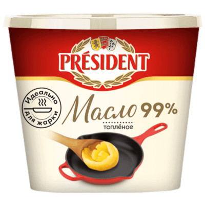 Масло President топленое 99%, 200г