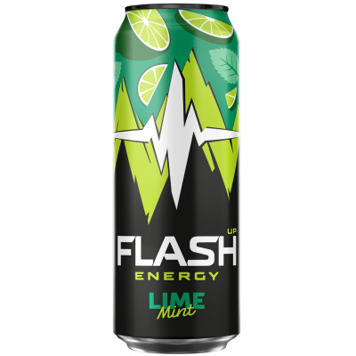 Напиток Flash Up энергия мятный лайм безалкогольный тонизирующий, 450мл