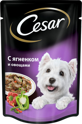 Корм Cesar с ягнёнком и овощами для собак, 100г