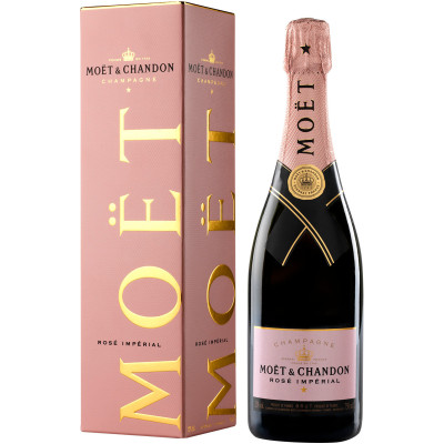 Вино игристое Moët & Chandon Империал Розе розовое брют 12% в подарочной упаковке, 750мл
