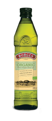 Масло оливковое Borges Extra Virgin Organic нерафинированное высшее качество, 500мл