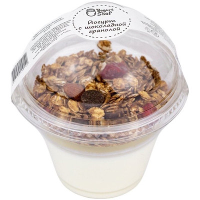 Йогурт Yogurt Shop с шоколадной гранолой обогащённый бифидобактериями 6.8%, 175г