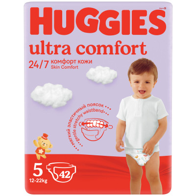 Подгузники Huggies Ультра Комфорт 12-22кг, 42шт