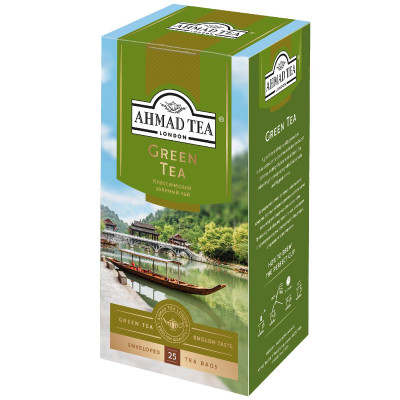 Чай Ahmad Tea Китайский зелёный в пакетиках, 25х2г